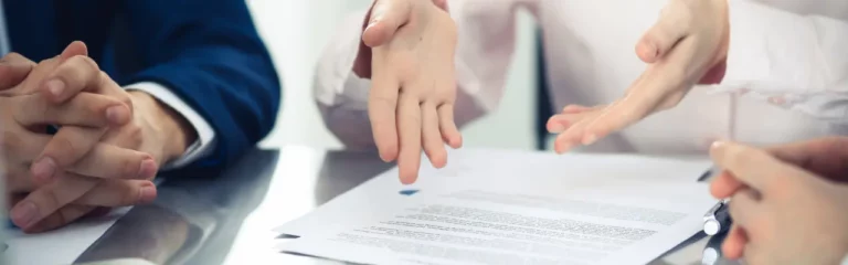 Office scene expressing the commercial awareness course Commercial negotiation agreements.