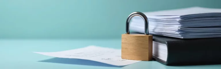 Office scene expressing the contract law training course Intellectual property rights.